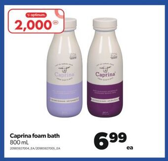 Real Canadian Superstore Caprina foam bath, 800 ml offer