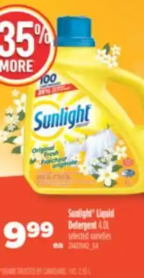 Real Canadian Superstore Sunlight® liquid detergent, 4.0l offer