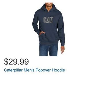 Costco Caterpillar men's popover hoodie offer