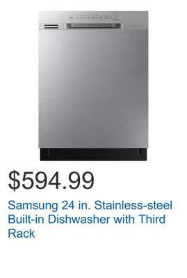 Costco Samsung 24 in. stainless-steel built-in dishwasher with third rack offer