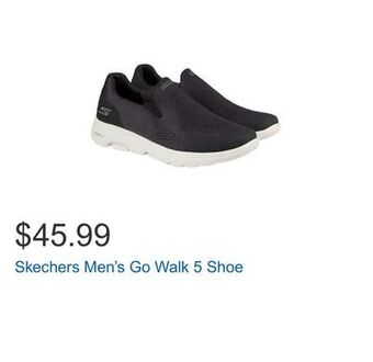 Costco Skechers men's go walk 5 shoe offer