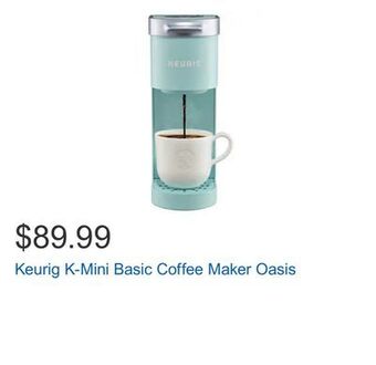Costco Keurig k-mini basic coffee maker oasis offer