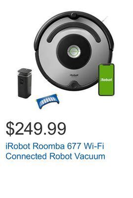 Costco Irobot roomba 677 wi-fi connected robot vacuum offer