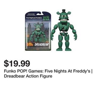 Showcase Funko pop! games: five nights at freddy's | dreadbear action figure offer