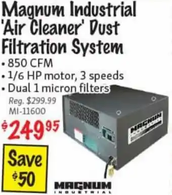 Magnum Industrial 'Air Cleaner' Dust Filtration System