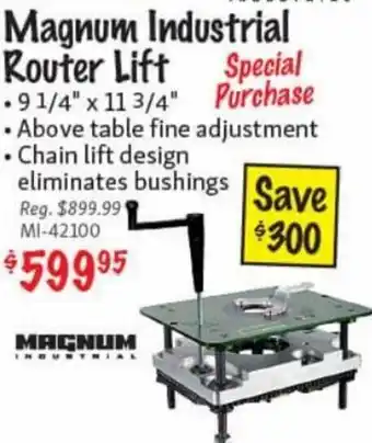 Magnum Industrial Router Lift