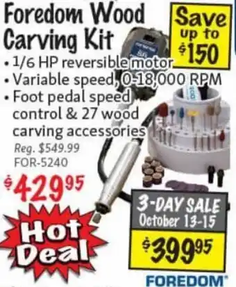 KMS Tools Foredom Wood Carving Kit offer