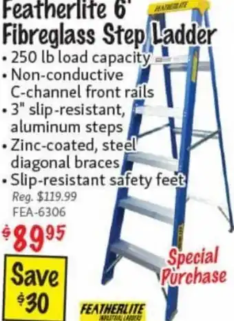 KMS Tools Featherlite 6" Fibreglass Step Ladder offer