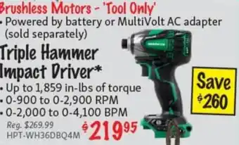 KMS Tools Melabo Triple Hammer Impact Driver offer