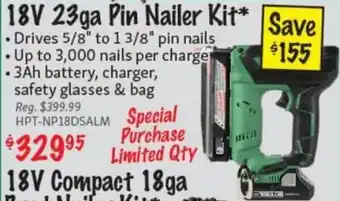 KMS Tools Melabo 18V 23ga Pin Nailer Kit offer