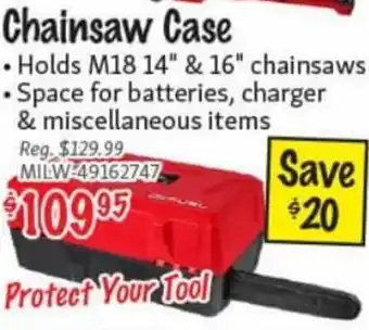 KMS Tools Milwaukee Chainsaw Case offer