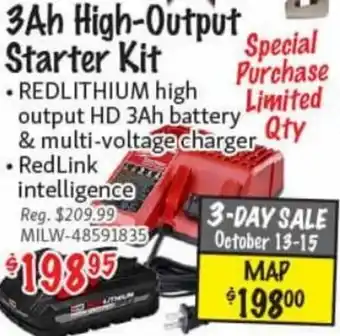 KMS Tools Milwaukee 3ah High-Output Starter Kit offer