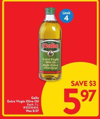 Walmart Gallo extra virgin olive oil offer