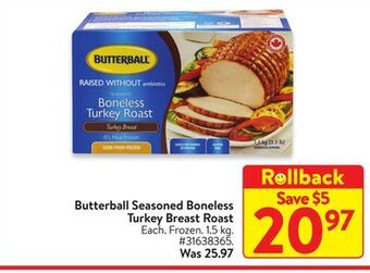 Walmart Butterball seasoned boneless turkey breast roast offer
