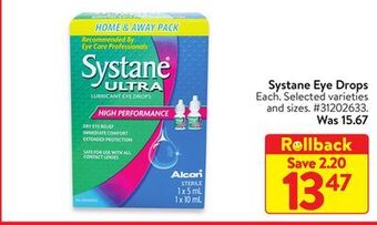 Walmart Systane eye drops offer