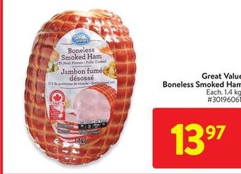 Walmart Great value boneless smoked ham offer