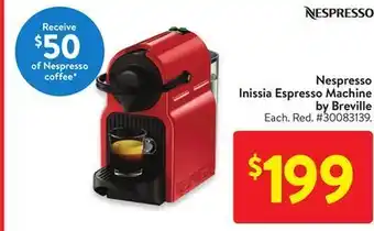 Walmart Nespresso inissia espresso machine b breville offer
