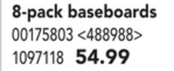 Lowe's Metrie 8-pack baseboards offer
