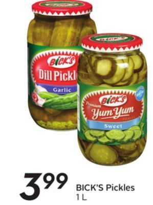 Sobeys Bick's pickles offer