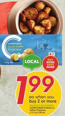 Sobeys Compliments white or yellow potatoes offer