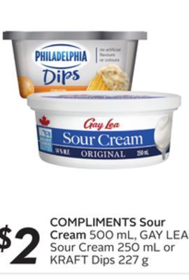 Sobeys Compliments sour cream offer