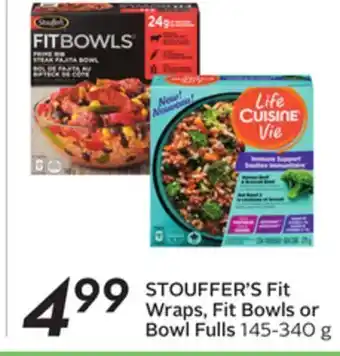 Sobeys Stouffer's fit wraps, fit bowls or bowl fulls offer