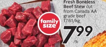 Sobeys Fresh boneless beef stew offer
