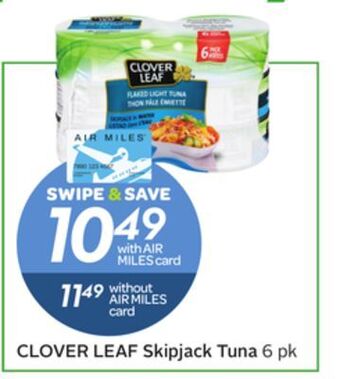 Sobeys Clover leaf skipjack tuna offer