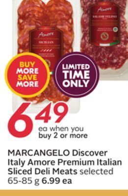 Sobeys Marcangelo discover italy amore premium italian sliced deli meats offer