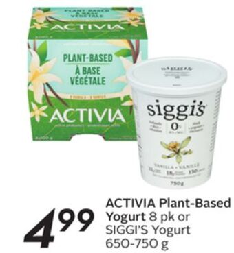 Sobeys Activia plant-based yogurt offer