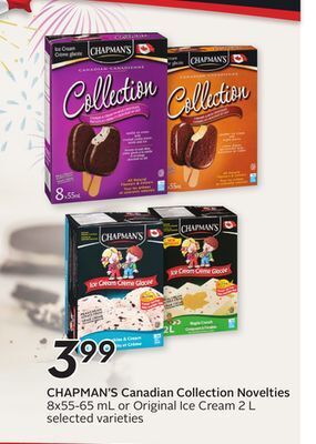 Sobeys Chapman's canadian collection novelties offer