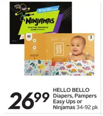Sobeys Hello bello diapers, pampers easy ups or ninjamas offer