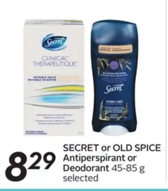 Sobeys Secret or old spice antiperspirant or deodorant offer