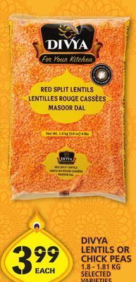 Food Basics Divya lentils or chick peas offer