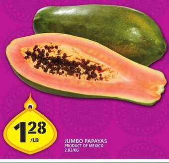 Food Basics Jumbo papayas offer