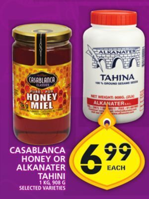 Food Basics Casablanca honey or alkanater tahini offer