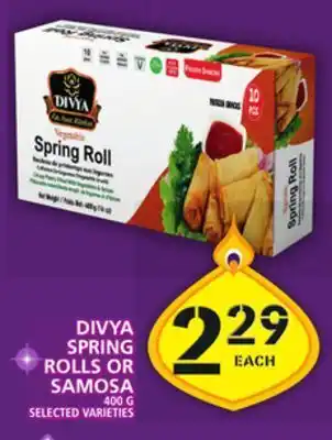 Food Basics Divya spring rolls or samosa offer