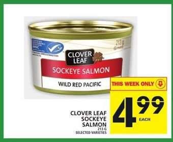 Food Basics Clover leaf sockeye salmon offer