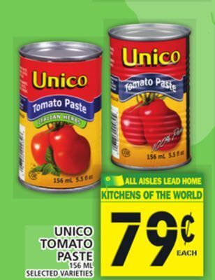 Food Basics Unico tomato paste offer