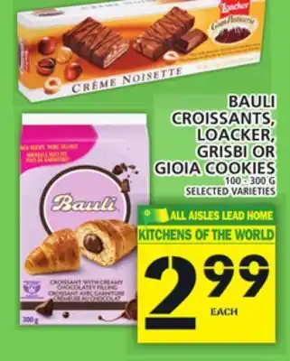 Food Basics Bauli croissants, loacker, grisbi or gioia cookies offer