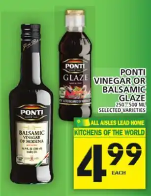 Food Basics Ponti vinegar or balsamic glaze offer