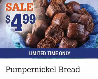 M & M Food Market Pumpernickel bread offer