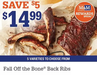 M & M Food Market Fall off the bone back ribs offer