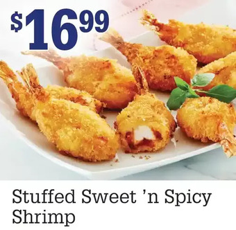 M & M Food Market Stuffed sweet 'n spicy shrimp offer