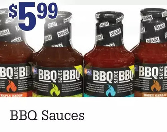 M & M Food Market Bbq sauces offer
