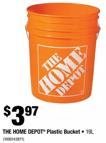 Home Depot The home depot plastic bucket offer