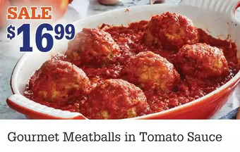 M & M Food Market Gourmet meatballs in tomato sauce offer