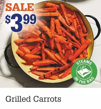 M & M Food Market Grilled carrots offer