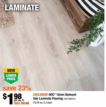 Home Depot Hdc 12mm belmont oak laminate flooring offer