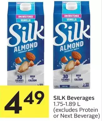 Foodland Silk beverages offer